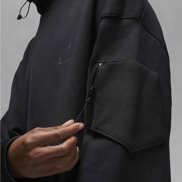 Nike Air Jordan 23 Engineered Black Heavyweight Fleece Pullover Hoodie (M) NWT - Picture 3 of 9